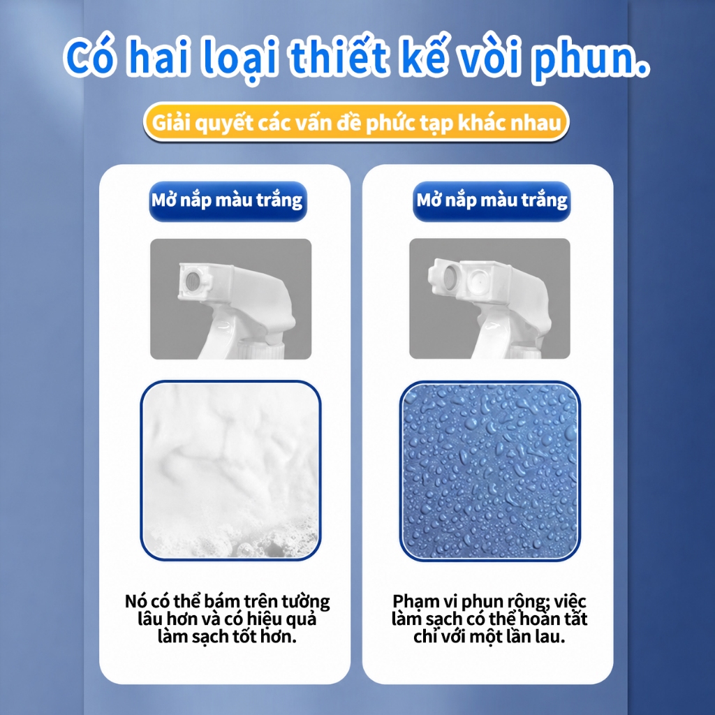 Nước tẩy nhà tắm Rabito 500ml, Diet Khuan 99.9%, làm sạch bụi bẩn, vết bẩn và dầu mỡ trên các thiết bị nhà tắm và mạch
