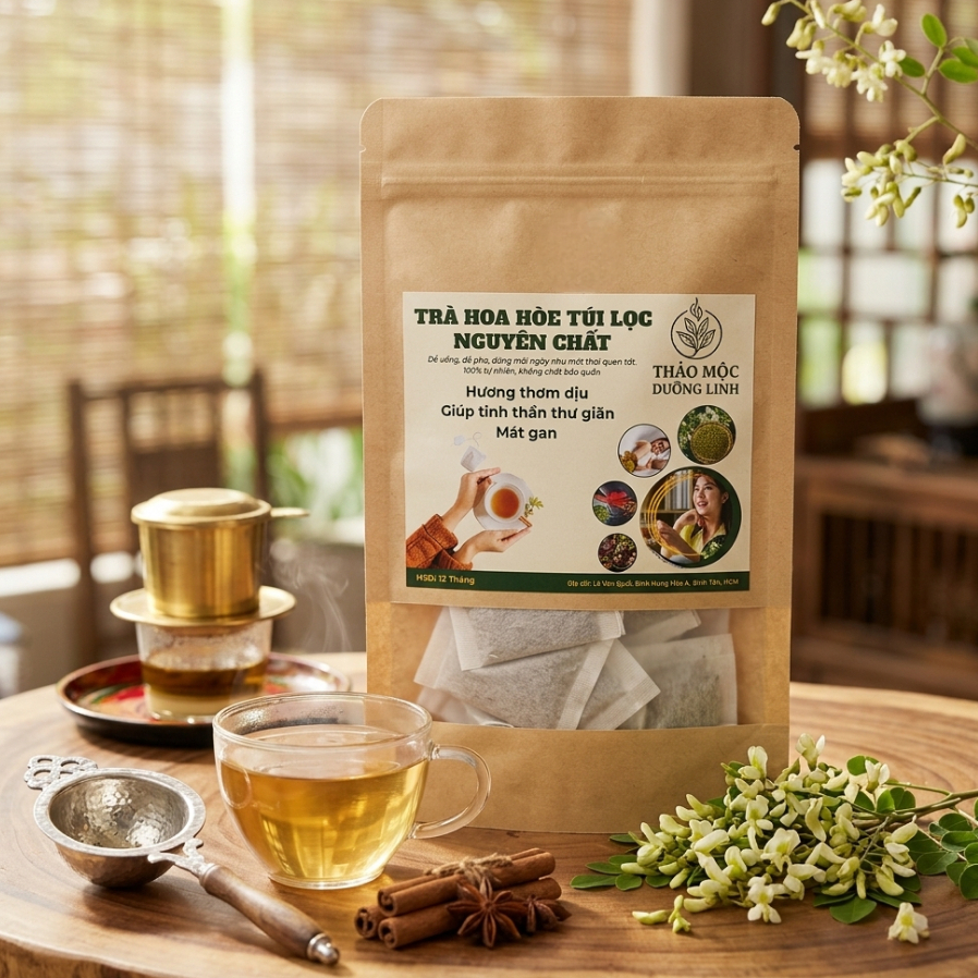 Combo 150 túi Lọc Trà Hoa Hòe Đặc Sản Thơm Vị Ngọt Dễ Uống Tiện Lợi - Deal Hời Uống 5 Tháng