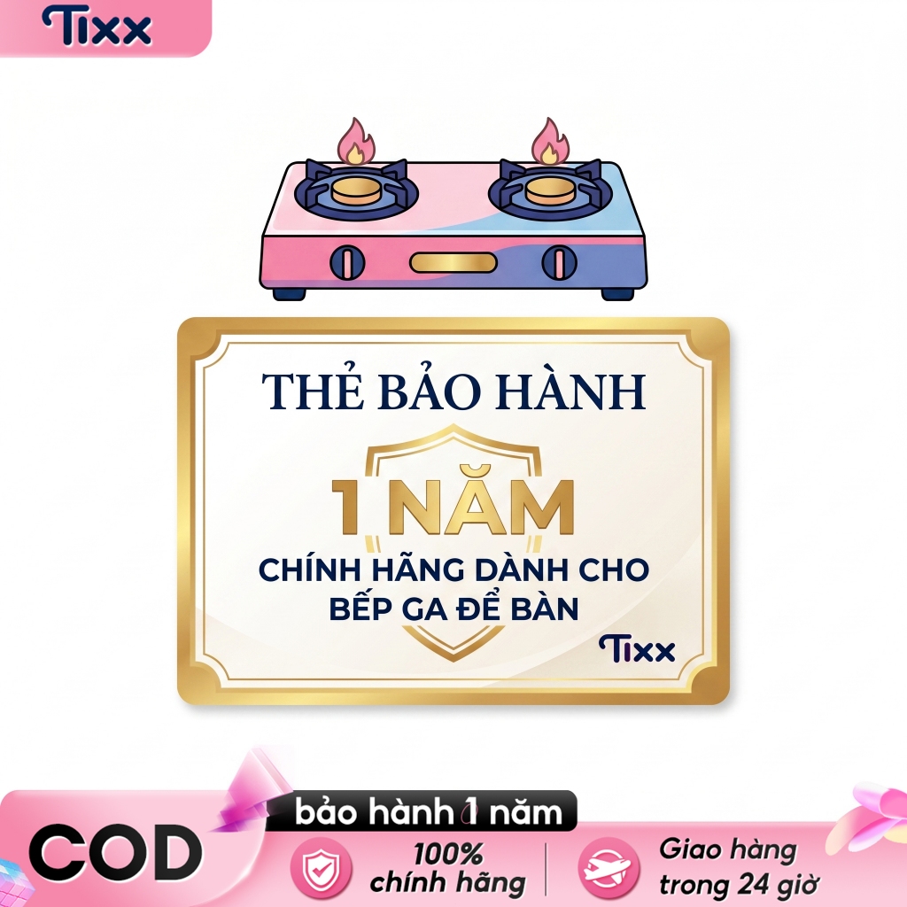 TIXX Bảo hành 1 năm Bếp gas 2 họng để bàn mặt kính bảo hành 12 tháng công suất 4200W Bếp gas