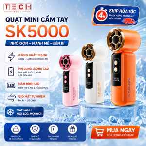 Quạt Cầm Tay Siêu Nhỏ Tốc Độ Cao - Quạt Mini Gió Mạnh, Động Cơ Không Chổi Than, Sạc USB
