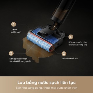 Máy Hút Bụi Lau Nhà Dreame H12s Flexreach | Bản Quốc Tế | Lực Hút 21kPa | Ngả Phẳng 180° | Bảo Hành 24 Tháng