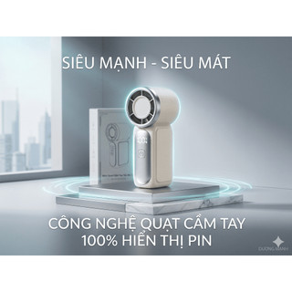 Quạt Tích Điện Cầm Tay Mini Dễ Thương – 100 Cấp Độ Gió, Pin Mạnh, Mát Lạnh Cả Ngày