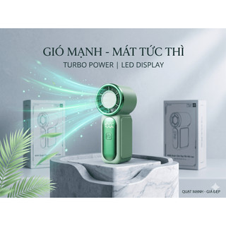 Quạt Tích Điện Cầm Tay Mini Dễ Thương – 100 Cấp Độ Gió, Pin Mạnh, Mát Lạnh Cả Ngày