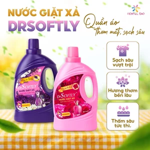 Nước giặt xả DrSoftly 5in1 siêu đậm đặc, sạch sâu, lưu hương lâu, phù hợp cho cả gia đình