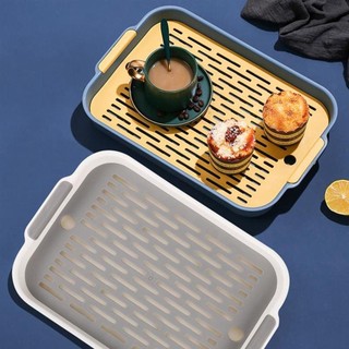 Khay Úp Ly Cốc, Đựng Hoa Quả 2 Tầng Có Khay Thoát Nước Phong Cách Bắc Âu Sang Trọng, Chỉnh Chu