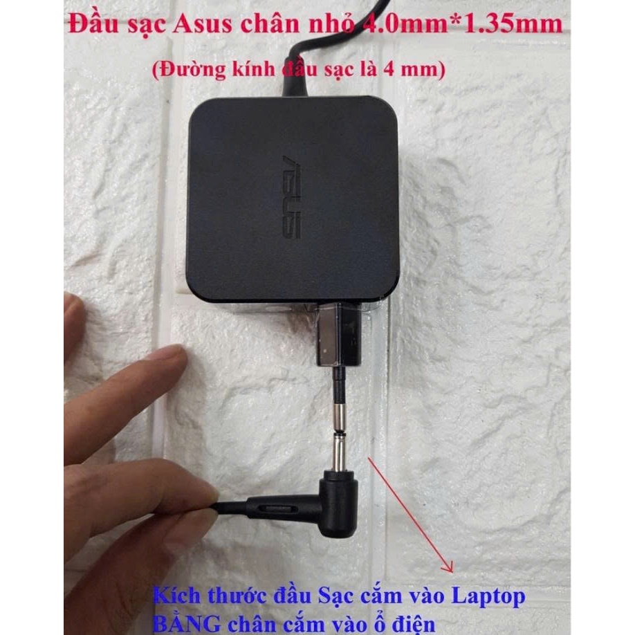 Sạc Laptop Asus 65W/90W, Sạc Asus Chân To/Nhỏ, Cục Sạc Máy Tính Asus Vivobook, Bảo Hành 12 Tháng.