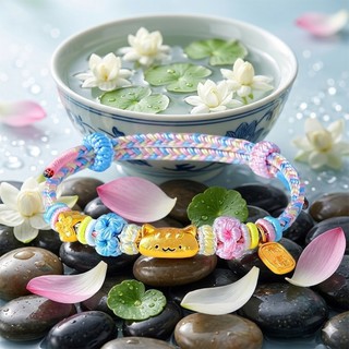 Vòng Tay Mèo May Mắn Dây Lắc Tay Bện Thủ Công Mạ Vàng Bền Màu Thời Trang Phong Cách Hàn Quốc Cho Nữ