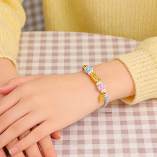 Vòng Tay Mèo May Mắn Dây Lắc Tay Bện Thủ Công Mạ Vàng Bền Màu Thời Trang Phong Cách Hàn Quốc Cho Nữ