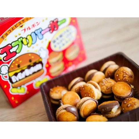 Bánh quy Every Burger Bourbon Nhật Bản - Hamburger mini nhân socola ngọt ngào 🍫