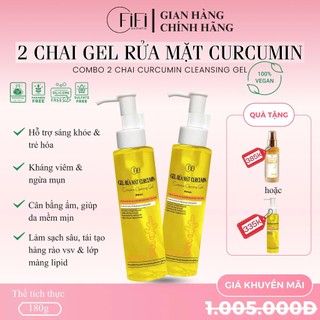 Combo 2 Chai Gel rửa mặt Curcumin - TẶNG 1 -  Fificosmetic