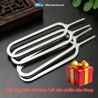 [Quà tặng] Que chọc sim điện thoại, dụng cụ lấy sim, chất liệu inox không gỉ, dùng cho các dòng điện thoại