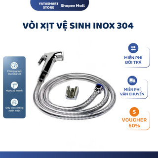 Vòi Xịt Vệ Sinh Bồn Cầu Tăng Áp Kèm Dây 1M2 Và Đế Cài, Vòi Xịt Nhà Vệ Sinh Phòng Tắm Đa Năng