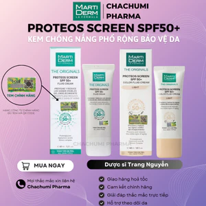 Kem chống nắng phổ rộng martiderm the originals proteos screen SPF50+ fluid cream