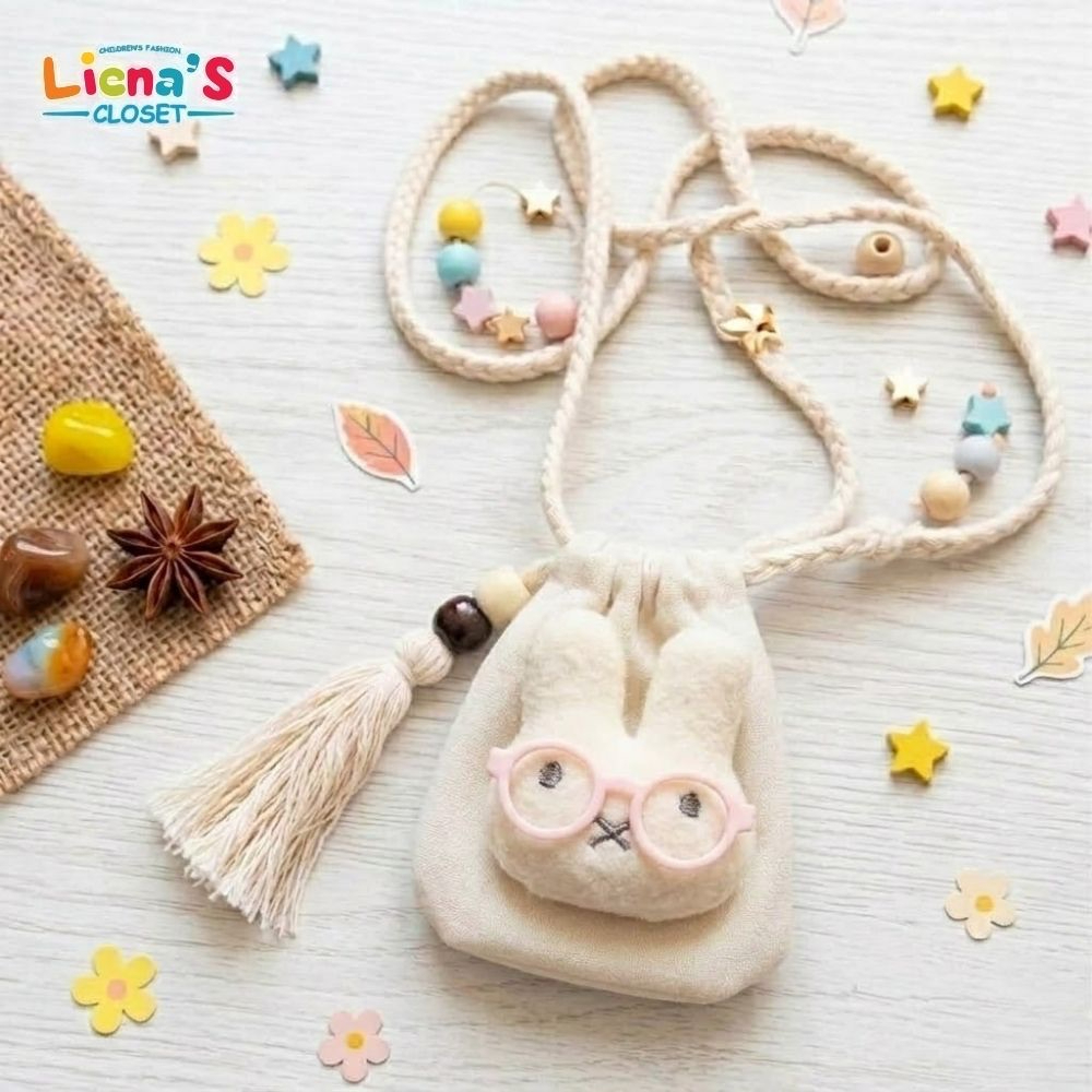 Túi Tỏi Đeo Cổ Hình Hello Kitty Cho Bé Vải Nỉ 2 Lớp Kèm Tua Rua Phong Cách Hàn Quốc Túi Đựng Tỏi Mini Dễ Thương