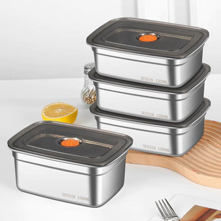 Hộp Đựng Thực Phẩm Inox 2200ml - Khay Đựng Có Nắp Đậy, Bảo Quản Tủ Lạnh