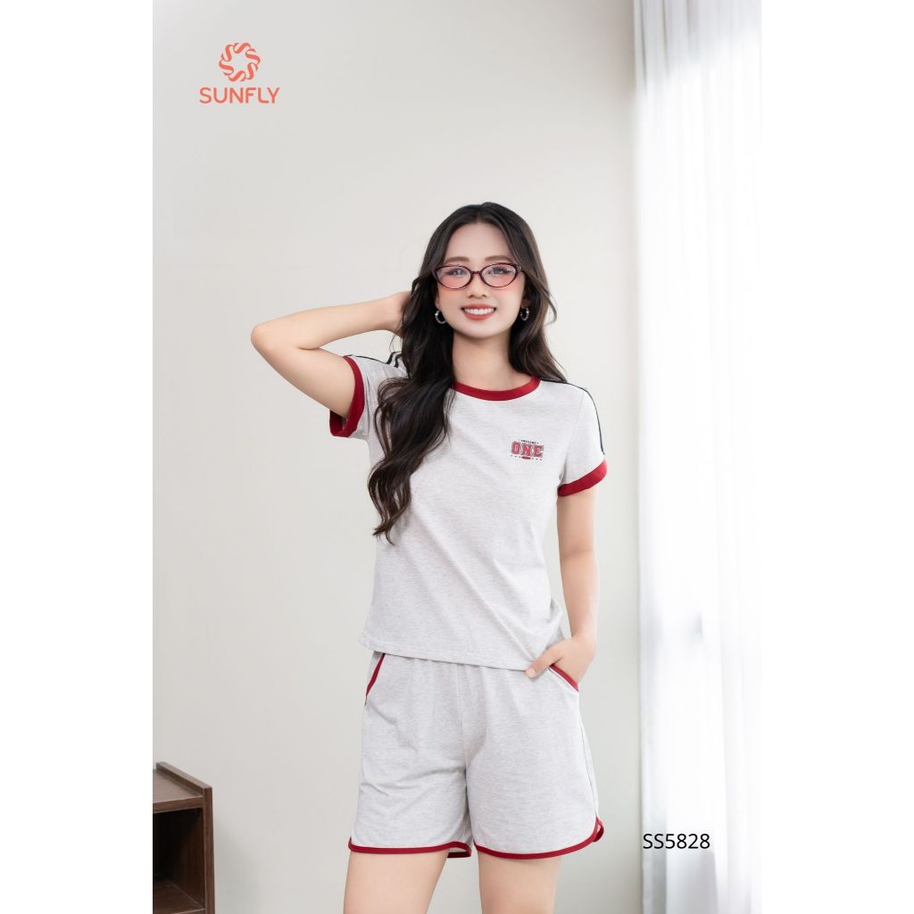 SS5828 Bộ thể thao nữ cotton áo cộc quần sooc
