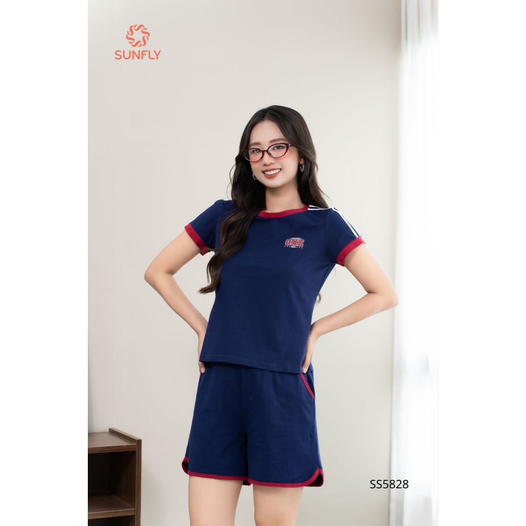 SS5828 Bộ thể thao nữ cotton áo cộc quần sooc