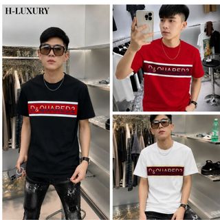 Áo Thun DSQ Cotton Co Giãn 4 Chiều  Thêu Chữ Hot  Basic Dễ Phối Đồ Vải Mịn.