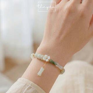 Vòng tay Điền Trúc - Ngọc Hòa Điền - Quà Tặng Ý Nghĩa Thu Hút Vượng Khí Mang Lại May Mắn, Bình An