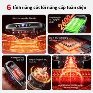 Máy Massage Cổ Vai Gáy VTT Premium 16 Đầu - Động Cơ Đấm Sâu Kết Hợp Công Nghệ Ánh Sáng Đỏ Giảm Đau Nhức Căng Cơ S11-16L