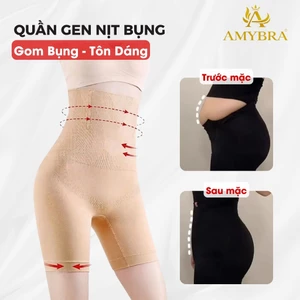 Quần Gen Nịt Bụng Cạp Cao Liền Thân, Quần Nịt Bụng Định Hình Dáng Thon Gọn AMYBRA N3956