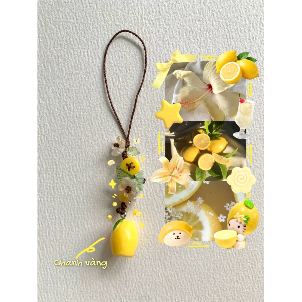 Móc khoá trái cây keychain vườn trái cây, móc khoá balo điện thoại xinh xắn