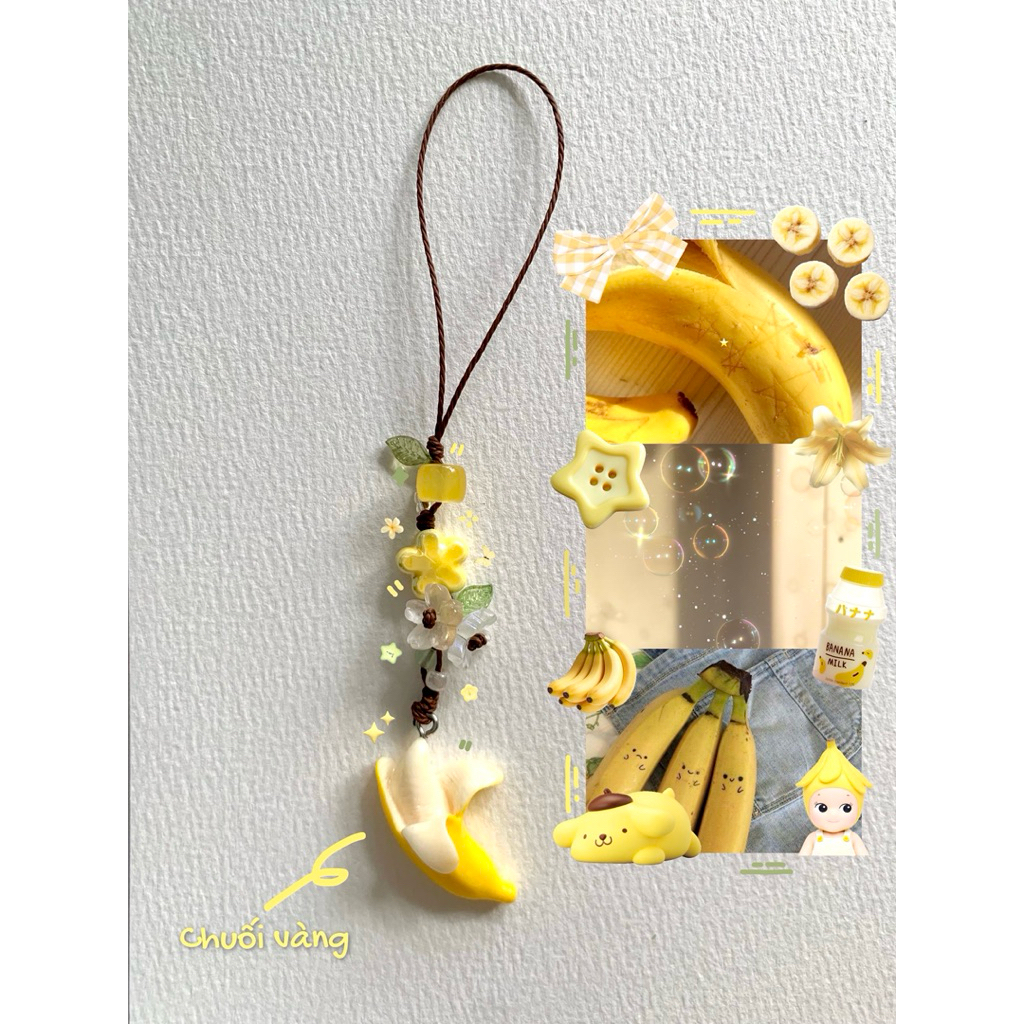 Móc khoá trái cây keychain vườn trái cây, móc khoá balo điện thoại xinh xắn