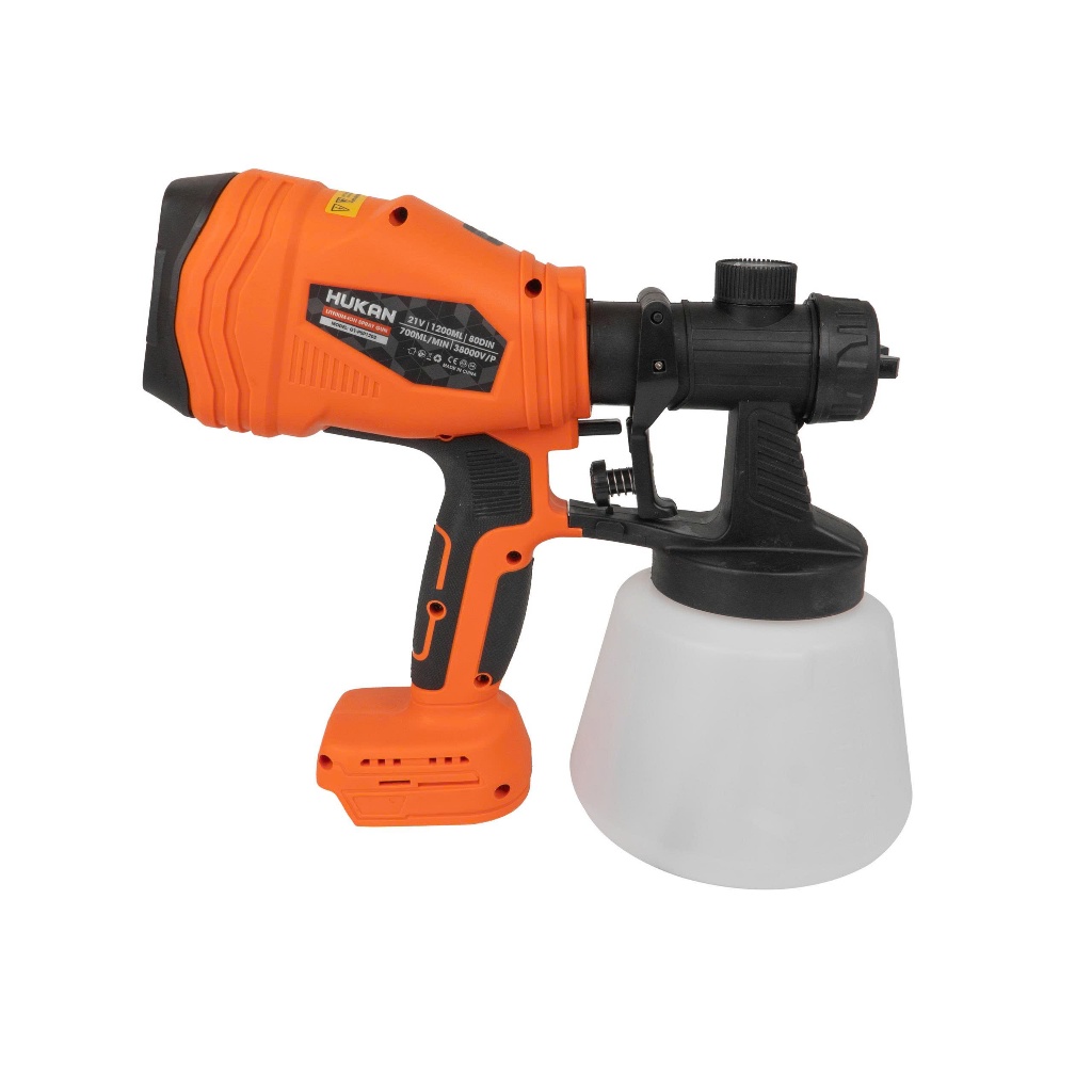 Thân Máy Phun Sơn Pin 21V HUKAN G1-PSP1202 | Bình 1200ml |Phun Sơn Cầm Tay | 4 Đầu Phun Không Dây