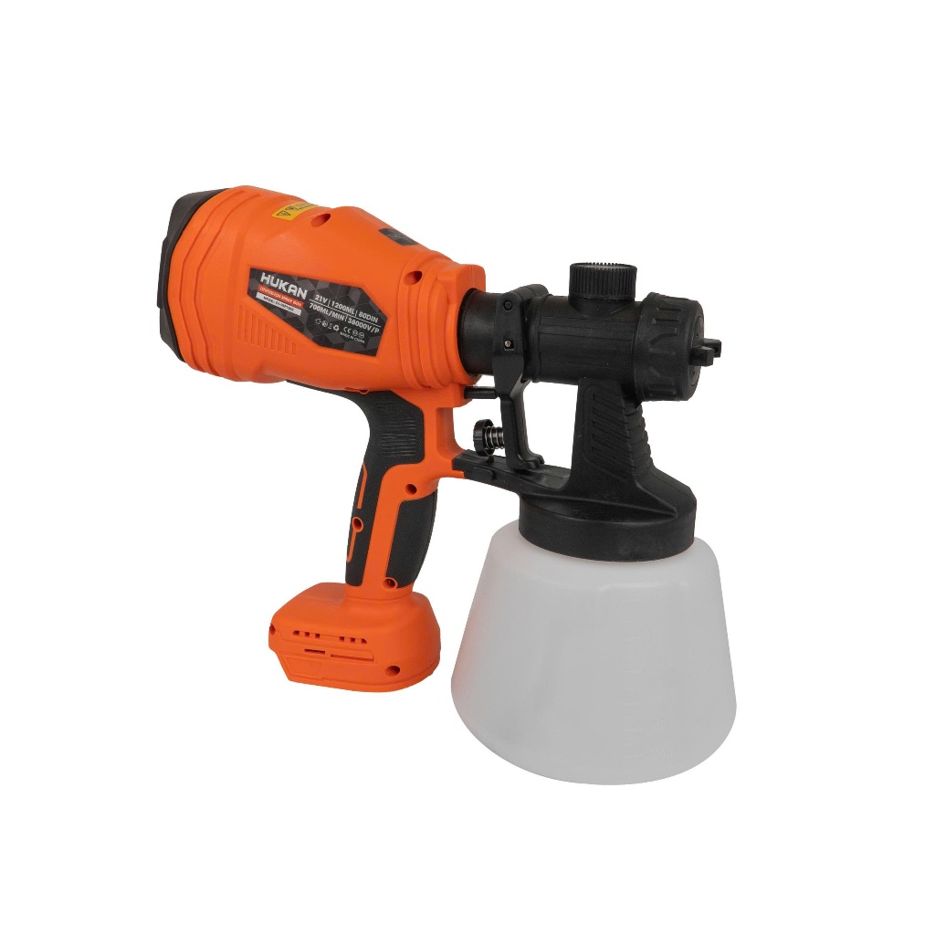 Thân Máy Phun Sơn Pin 21V HUKAN G1-PSP1202 | Bình 1200ml |Phun Sơn Cầm Tay | 4 Đầu Phun Không Dây
