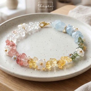 Sarah - Vòng Hạnh Phúc - Vòng Pastel Mix Charm Phong Cách Nàng Thơ,Tươi Mát Phù Hợp Đi Biển, Đi Chơi