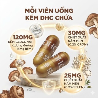 Viên uống bổ sung Kẽm ZinC tự nhiên DHC chính hãng của Nhật Bản tăng cường sức khỏe gói 30 ngày