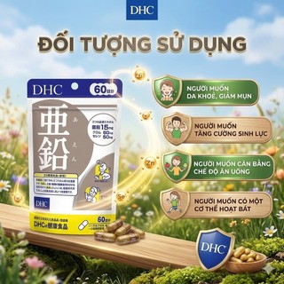 Viên uống bổ sung Kẽm ZinC tự nhiên DHC chính hãng của Nhật Bản tăng cường sức khỏe gói 30 ngày