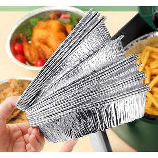 Combo 100 Bát Giấy Bạc Lót Nồi Chiên Không Dầu Size 22cm 24cm Dày Dặn Chống Dính Chịu Nhiệt