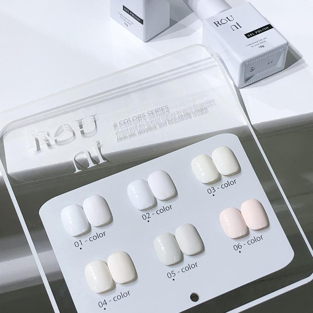 ROUni sơn gel màu trắng 2026 mới, màu trắng sữa, màu đậu nành màu trắng ngà chuyên cho tiệm làm nail