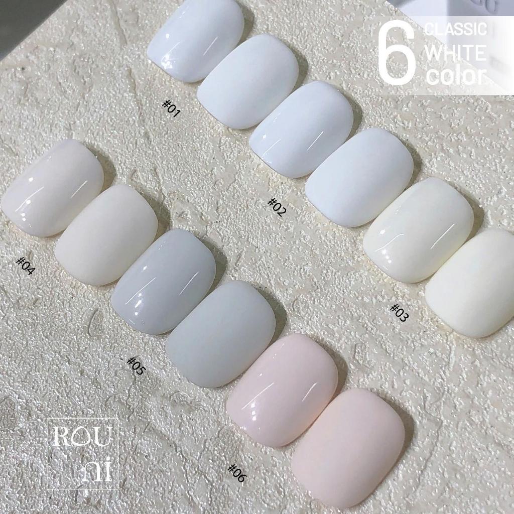ROUni sơn gel màu trắng 2026 mới, màu trắng sữa, màu đậu nành màu trắng ngà chuyên cho tiệm làm nail