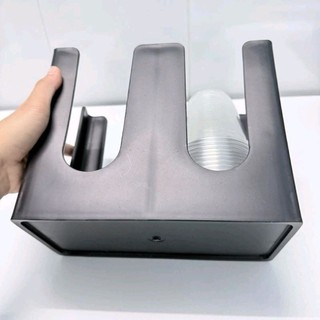 Kệ khay úp cốc 2 ngăn, nhựa ABS cứng cáp, thiết kế chắc chắn, màu đen