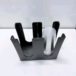 Kệ khay úp cốc 2 ngăn, nhựa ABS cứng cáp, thiết kế chắc chắn, màu đen