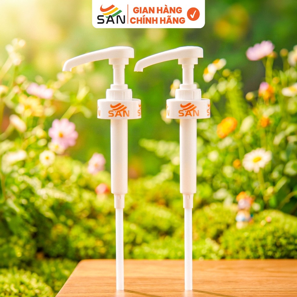Vòi Pump Siro SAN 10ml Cho Chai 1Kg / 2.5Kg – Pump Nhựa Cao Cấp, Định Lượng Chuẩn, Size 40mm
