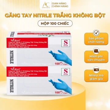 Găng Tay Y Tế | Bao Tay Y Tế Nitrile Trắng 1 Hộp 100 Chiếc Chính Hãng chuyên dùng spa , phun xăm...