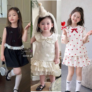Váy Bé Gái, Bộ bé gái Sara June Họa Tiết Xinh Yêu Phong Cách Tiểu Thư Nhẹ Nhàng 2-12 tuổi(12-45kg)