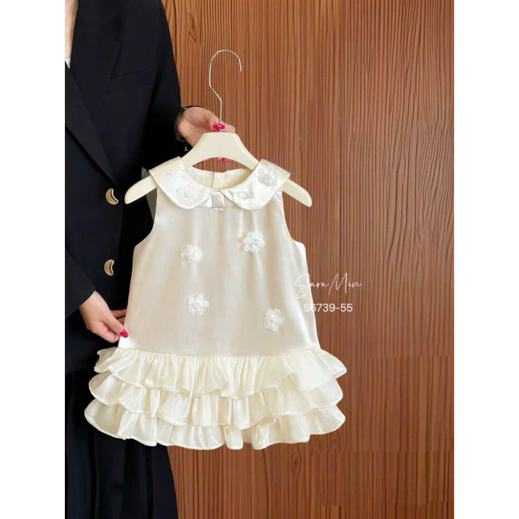 Váy Bé Gái, Bộ bé gái Sara June Họa Tiết Xinh Yêu Phong Cách Tiểu Thư Nhẹ Nhàng 2-12 tuổi(12-45kg)