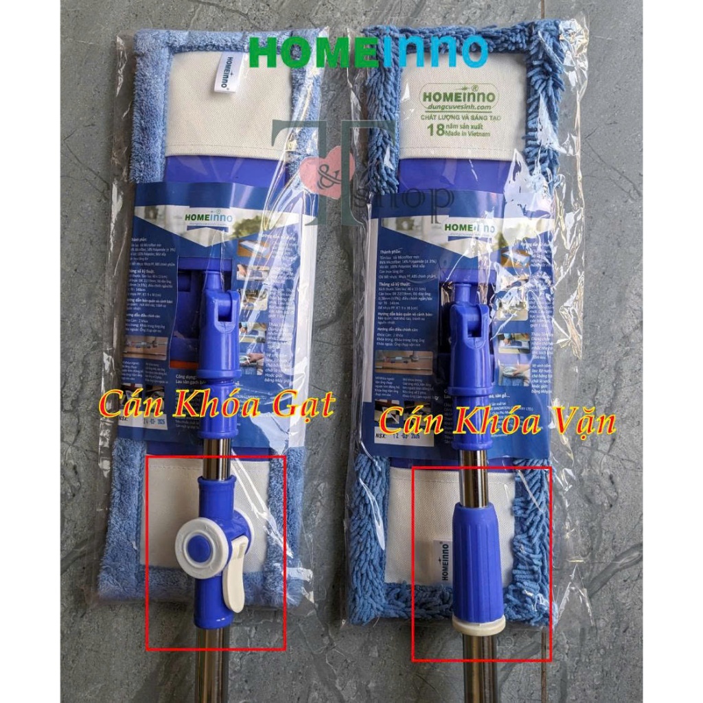 [HỎA TỐC]Cây Lau Nhà Inox Tấm Lau Mịn / San Hô 40cm Đế Nhựa Kiểu Cài Homeinno Cán Tăng Đơ Thu Ngắn 90cm Dài Ra 140cm