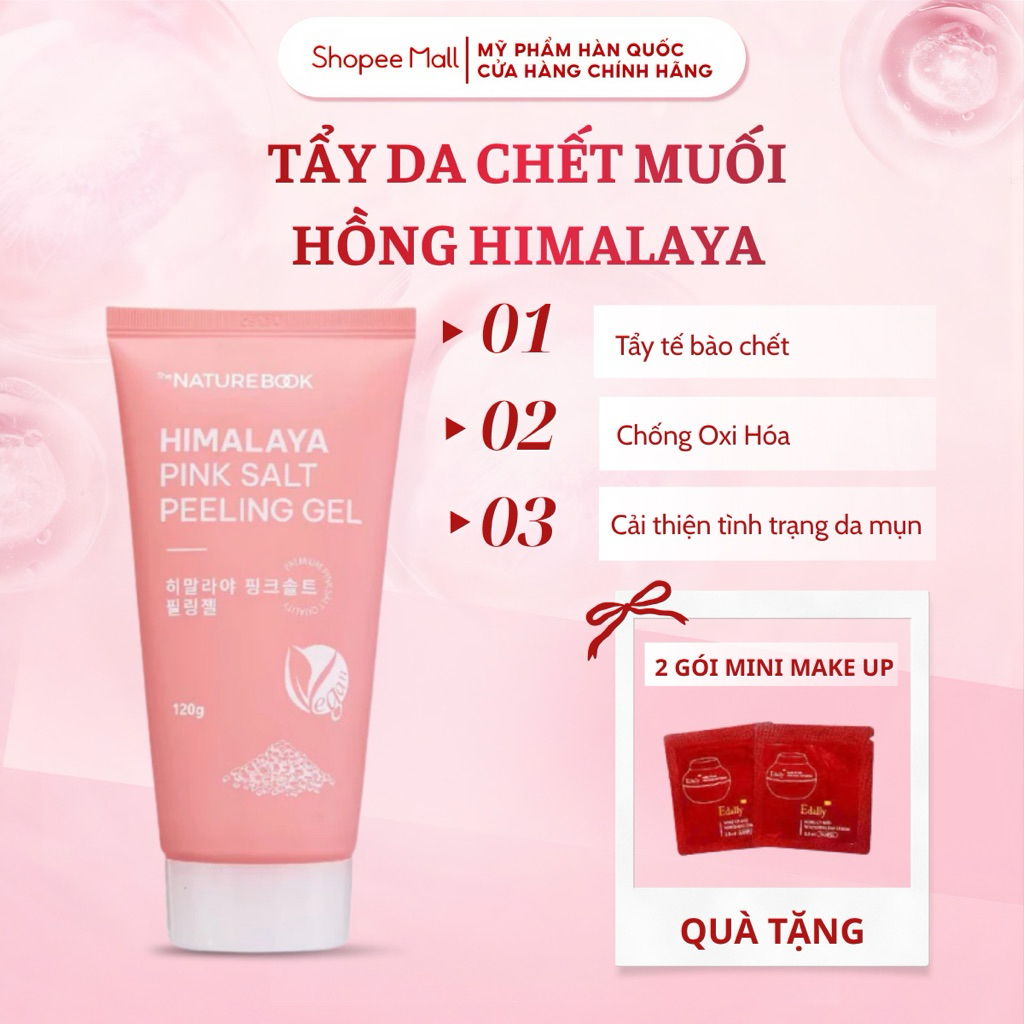 Tẩy Tế Bào Da Muối Hồng Himalaya Nature Book – Làm Sạch Tế Bào Da, Giúp Da Mịn Màng 120ml/tuýp