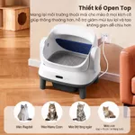 [Tặng Thảm] Máy Dọn Phân Mèo, Cát Mèo, Máy Vệ Sinh Lớn Cho Mèo HELIPET OPEN TOP PRO — ảnh 8