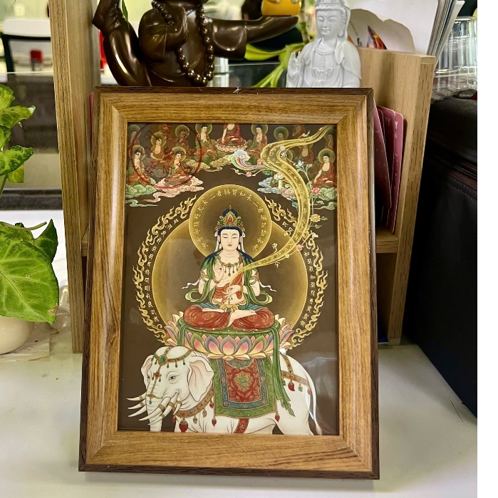 Tranh Bản Mệnh Tuổi Thìn và Tỵ - Phổ Hiền Bồ Tát