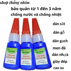 Combo 3 lọ keo dán đa năng siêu dính chắc Oily Glue dán giày dép, dán tường, dán sắt, dán nhựa, dán gỗ 20m