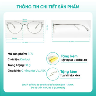 Gọng kính cận mắt mèo, thời trang nữ cá tính, chất liệu nhựa phối phim loại KAO PLUS B174