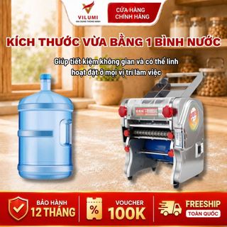 ( Máy cán 24cm kèm dao) Máy cán bột Vilumi, máy cán vỏ bánh bao, mỳ, bún, phở, đế bánh pizza, lõi đồng, vỏ INOX không gỉ