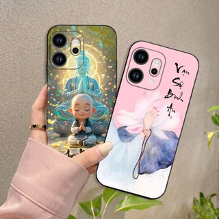 Ốp lưng Oppo Reno 14 / 14 Pro In hình thư pháp,tâm an, an nhiên,chú tiểu mềm bảo vệ camera