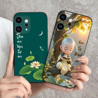 Ốp lưng Oppo Reno 14 / 14 Pro In hình thư pháp,tâm an, an nhiên,chú tiểu mềm bảo vệ camera